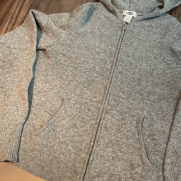 Lambs wool zip hoodie sweater - Picture 3 of 4